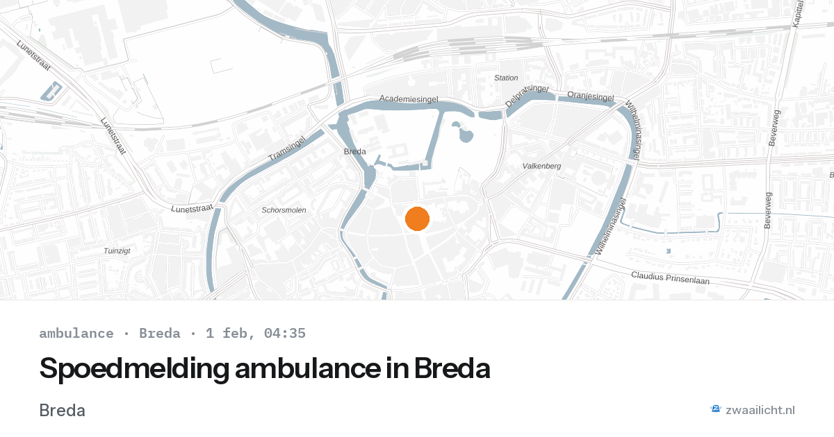 Spoedmelding ambulance in Breda — 1 feb 2026