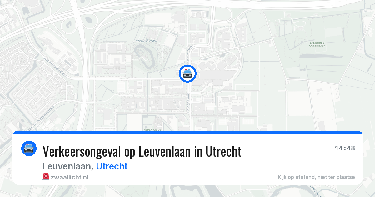 Verkeersongeval op Leuvenlaan in Utrecht — 20 mrt 2026