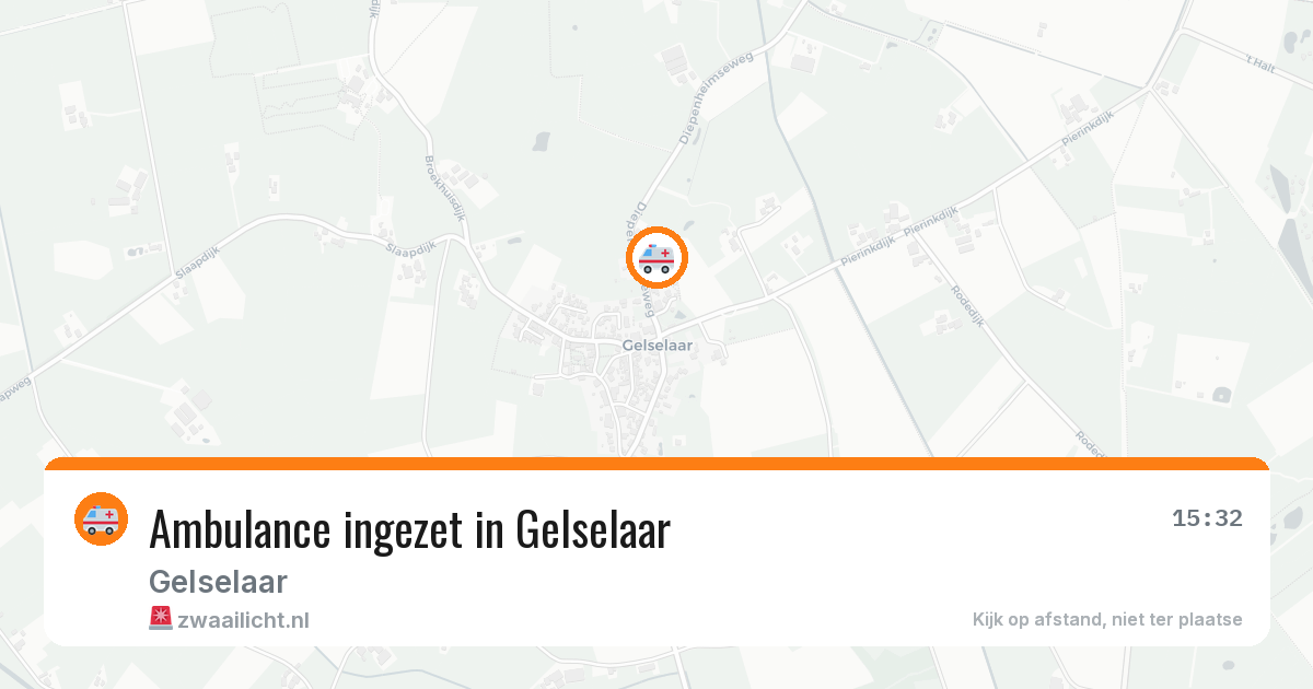 Ambulance ingezet in Gelselaar — 18 jul 2026