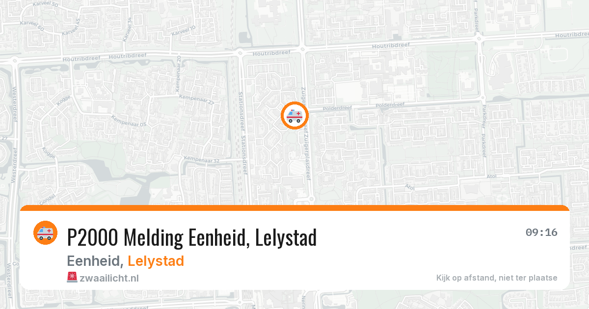 P2000 Melding Eenheid, Lelystad — 2 jul 2026