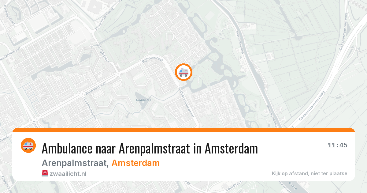 Ambulance naar Arenpalmstraat in Amsterdam — 5 jul 2026