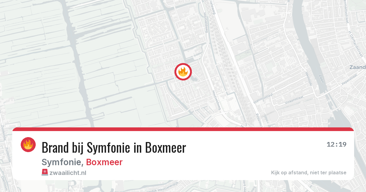Brand bij Symfonie in Boxmeer — 9 jun 2026