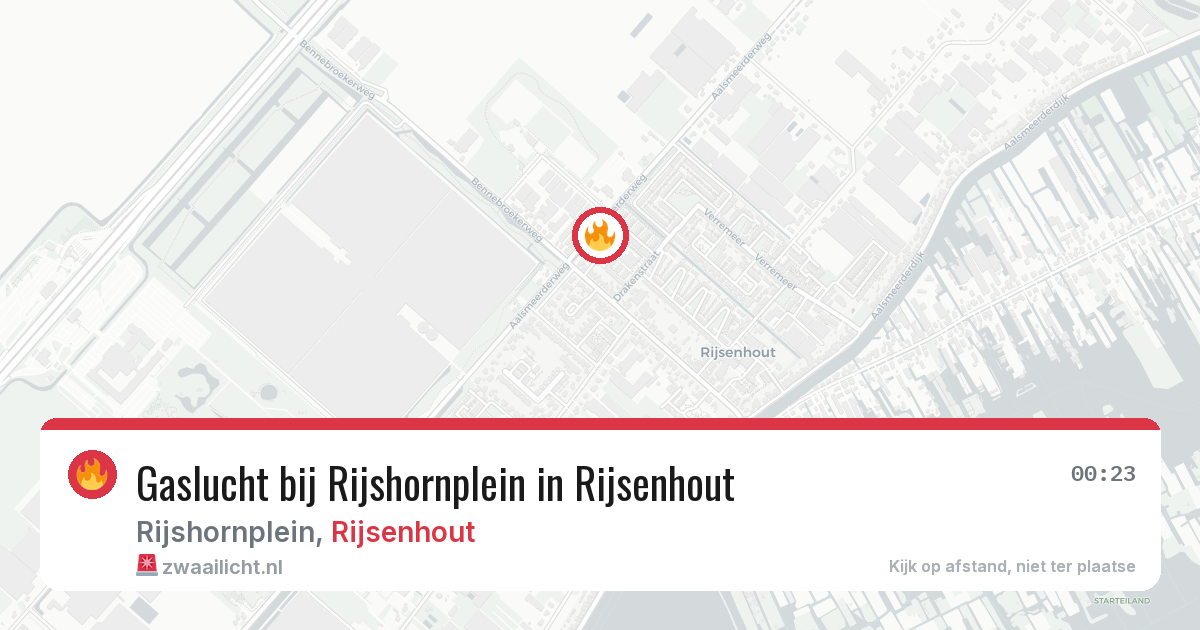 Gaslucht bij Rijshornplein in Rijsenhout — 9 jun 2026