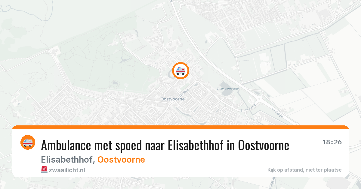 Ambulance met spoed naar Elisabethhof in Oostvoorne — 28 jun 2026