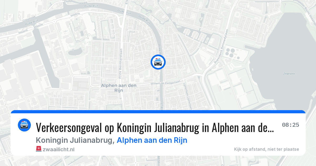 Verkeersongeval op Koningin Julianabrug in Alphen aan den Rijn — 17 apr 2026