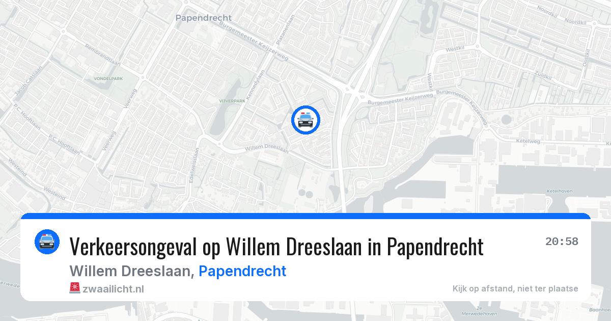 Verkeersongeval op Willem Dreeslaan in Papendrecht — 9 mei 2026