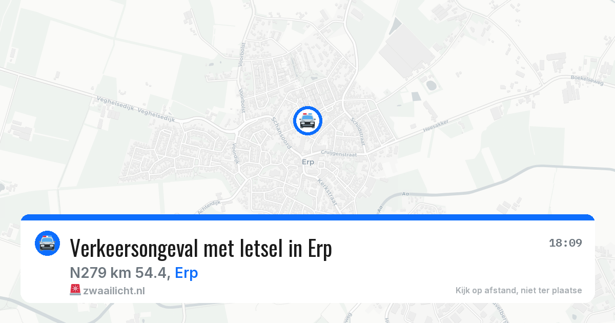 Verkeersongeval met letsel in Erp — 20 mrt 2026