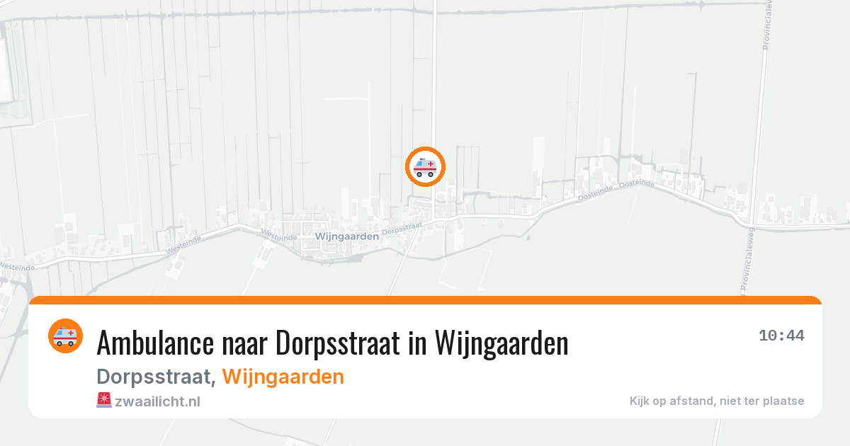 Ambulance naar Dorpsstraat in Wijngaarden — 25 jun 2026