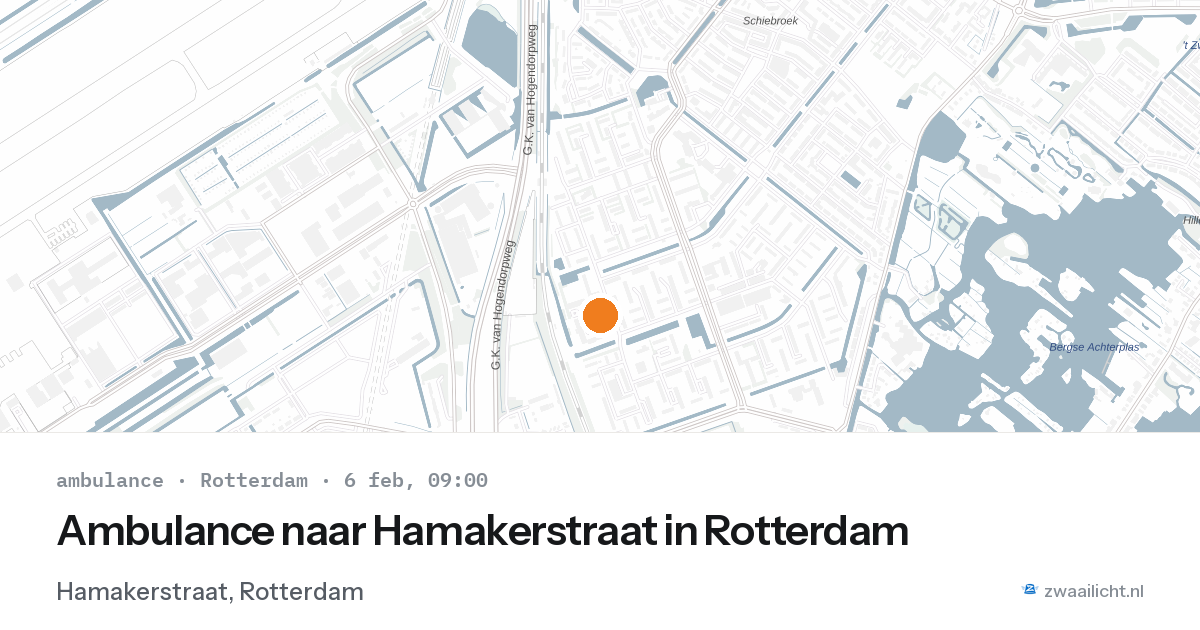 Ambulance naar Hamakerstraat in Rotterdam — 6 feb 2026