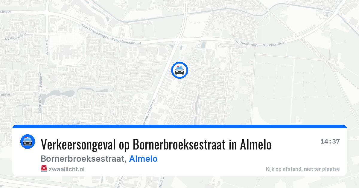 Verkeersongeval op Bornerbroeksestraat in Almelo — 28 mei 2026