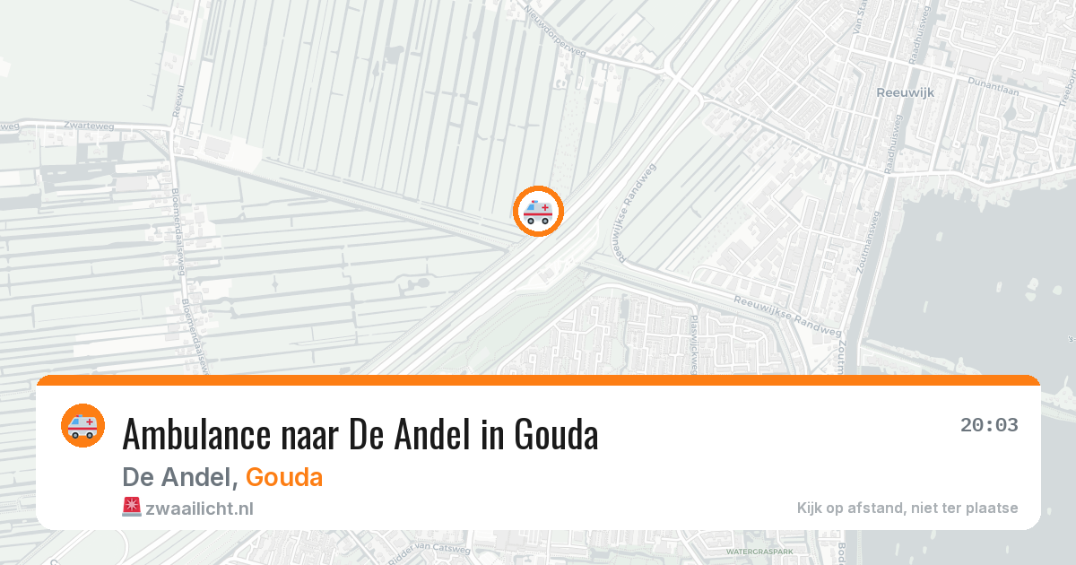 Ambulance naar De Andel in Gouda — 20 jun 2026