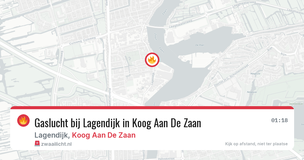 Gaslucht bij Lagendijk in Koog Aan De Zaan — 25 jun 2026