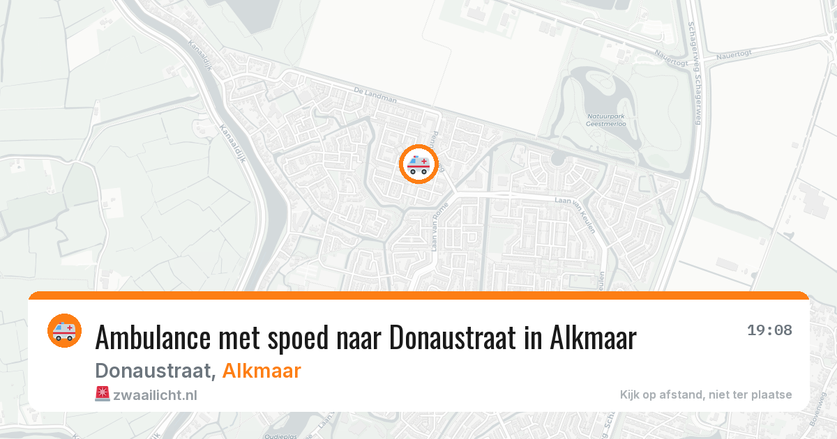 Ambulance met spoed naar Donaustraat in Alkmaar — 29 mrt 2026