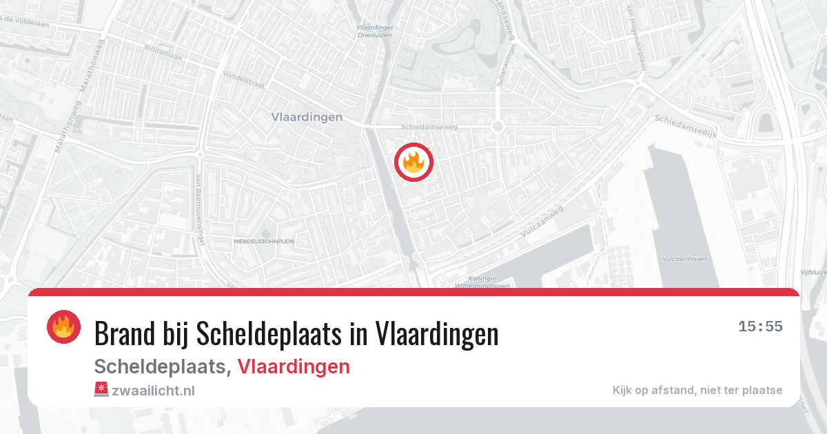 Brand bij Scheldeplaats in Vlaardingen — 26 jun 2026