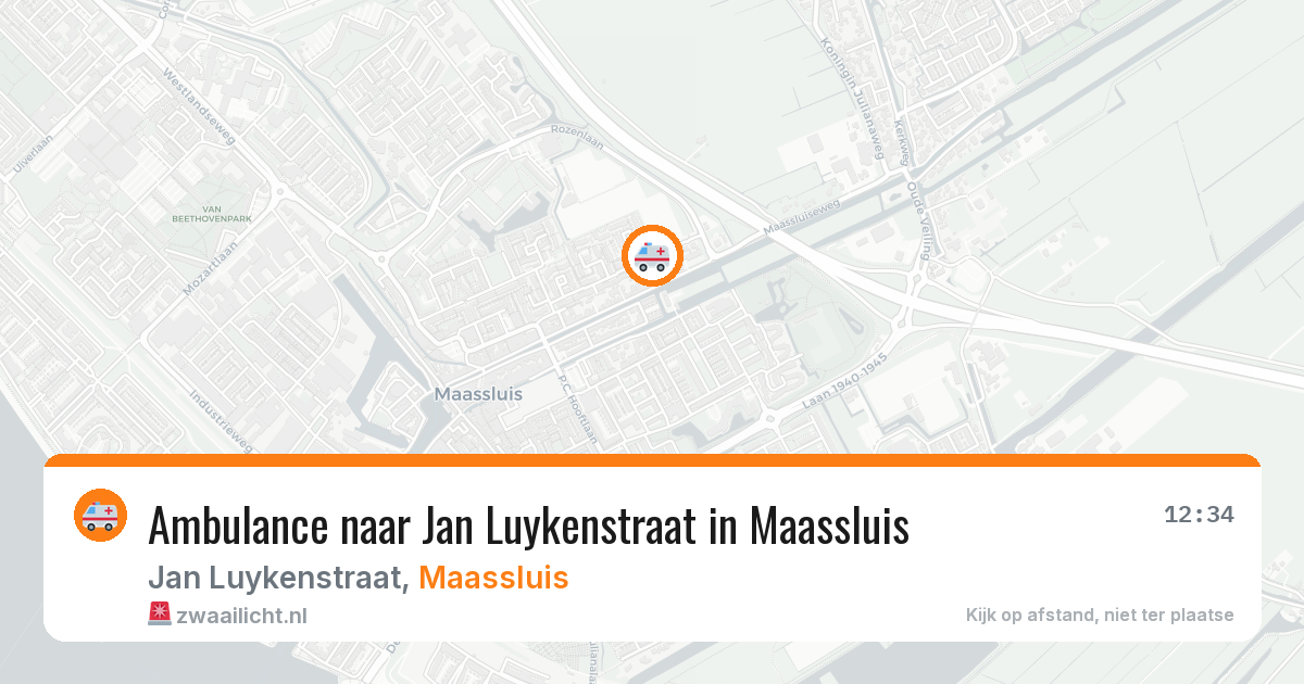 Ambulance naar Jan Luykenstraat in Maassluis — 23 mei 2026