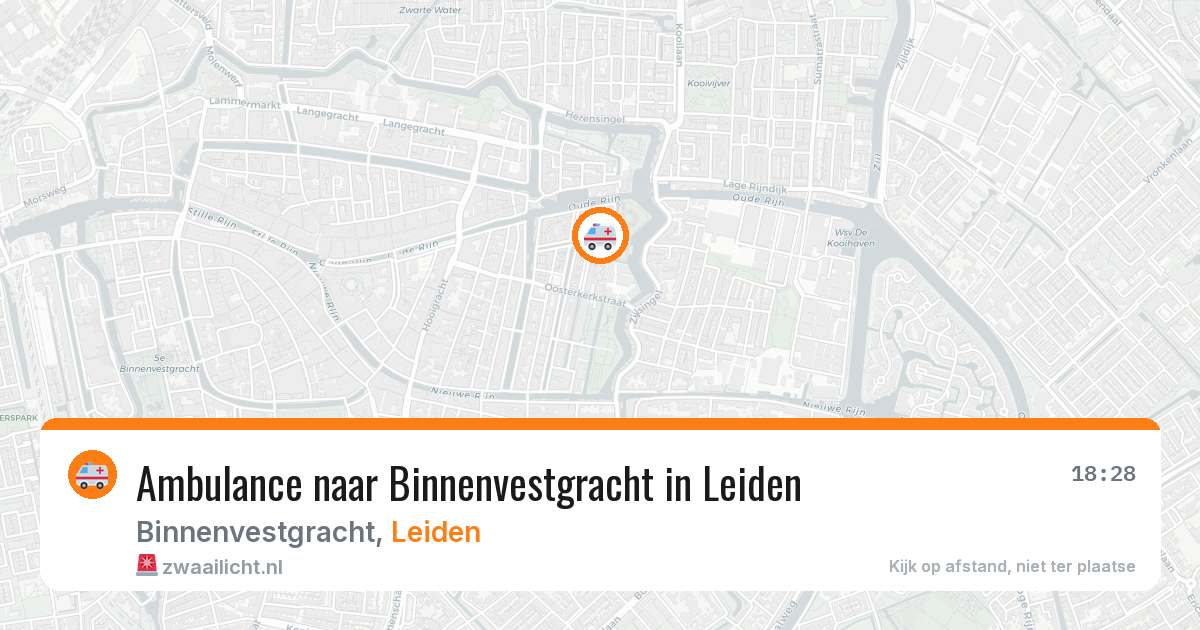 Ambulance naar Binnenvestgracht in Leiden — 1 apr 2026
