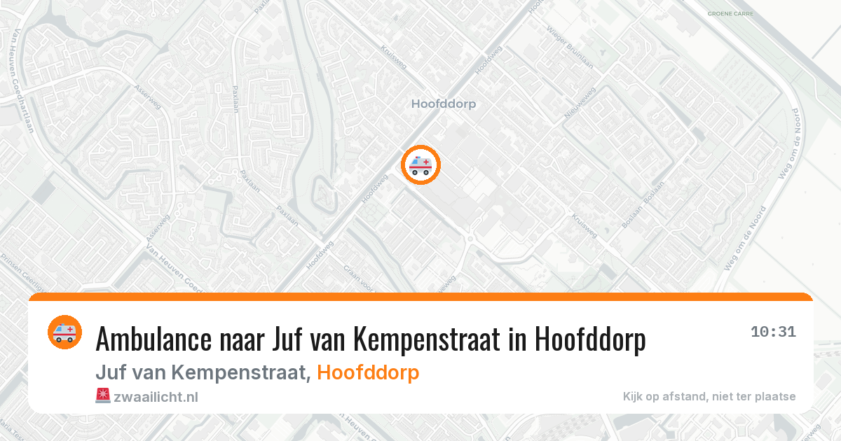 Ambulance naar Juf van Kempenstraat in Hoofddorp — 24 jul 2026