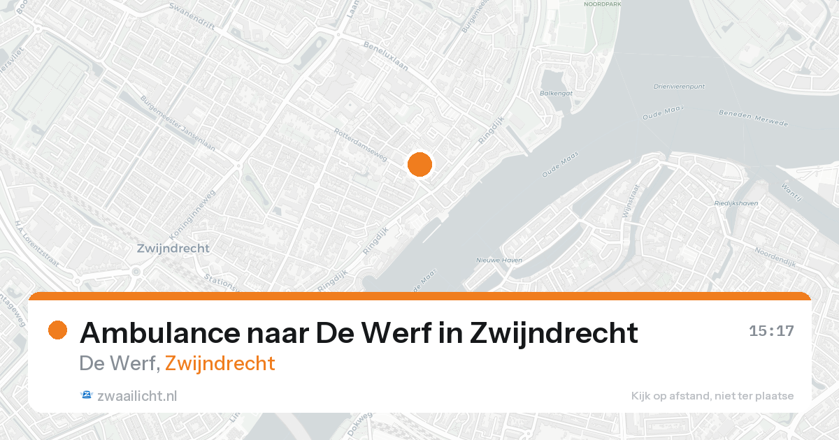 Ambulance naar De Werf in Zwijndrecht — 18 aug 2026