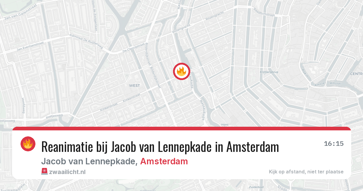 Reanimatie bij Jacob van Lennepkade in Amsterdam — 25 jun 2026
