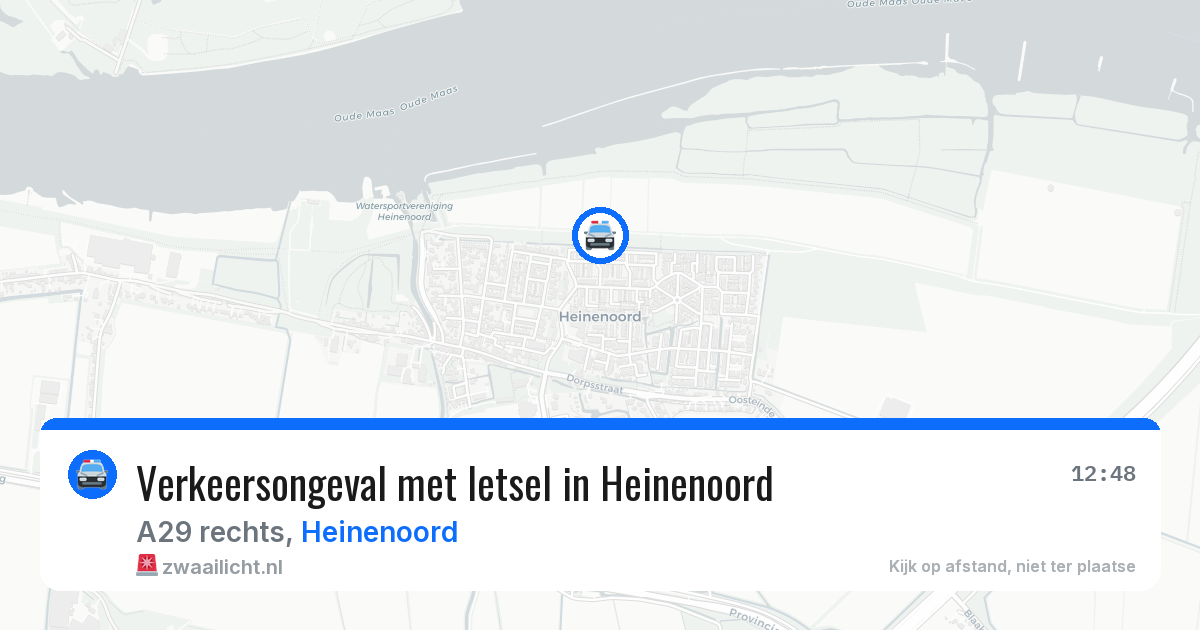 Verkeersongeval met letsel in Heinenoord — 1 aug 2026