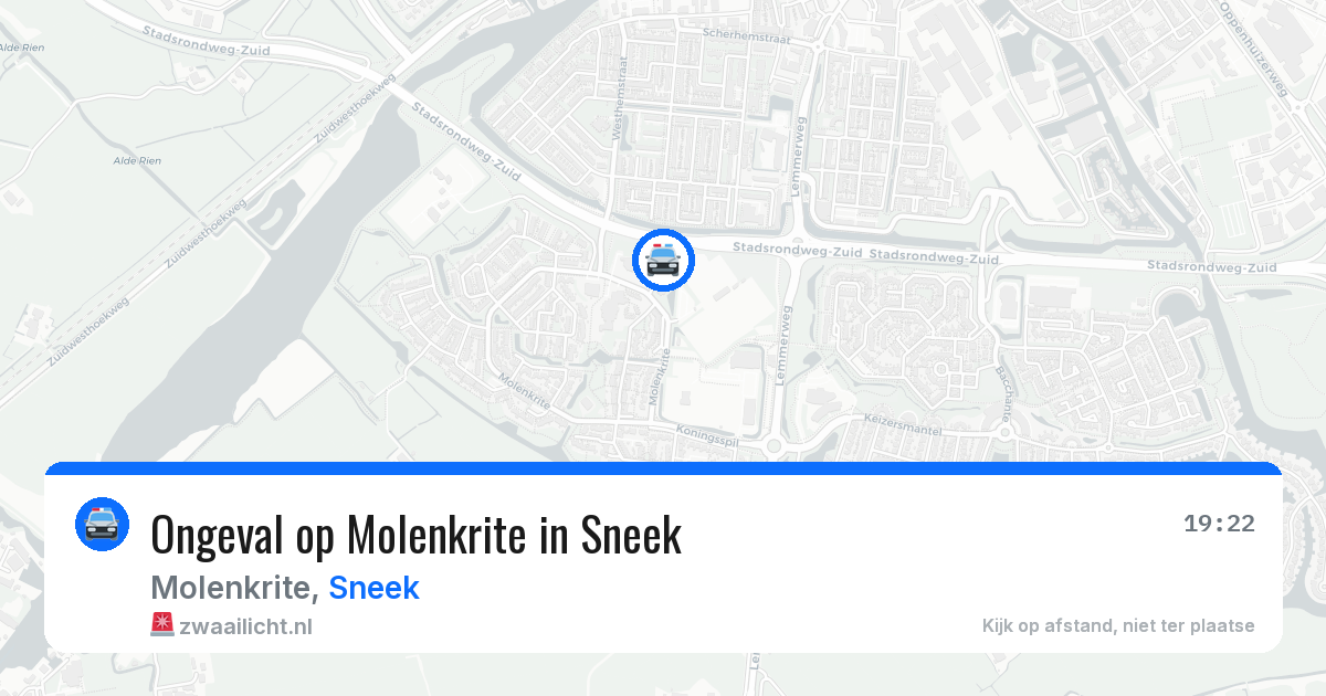 Ongeval op Molenkrite in Sneek — 16 jan 2026