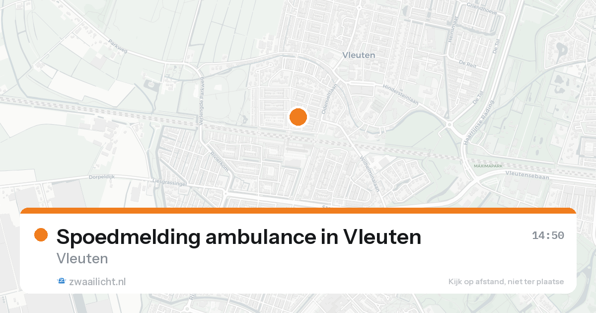 Spoedmelding ambulance in Vleuten — 18 aug 2026