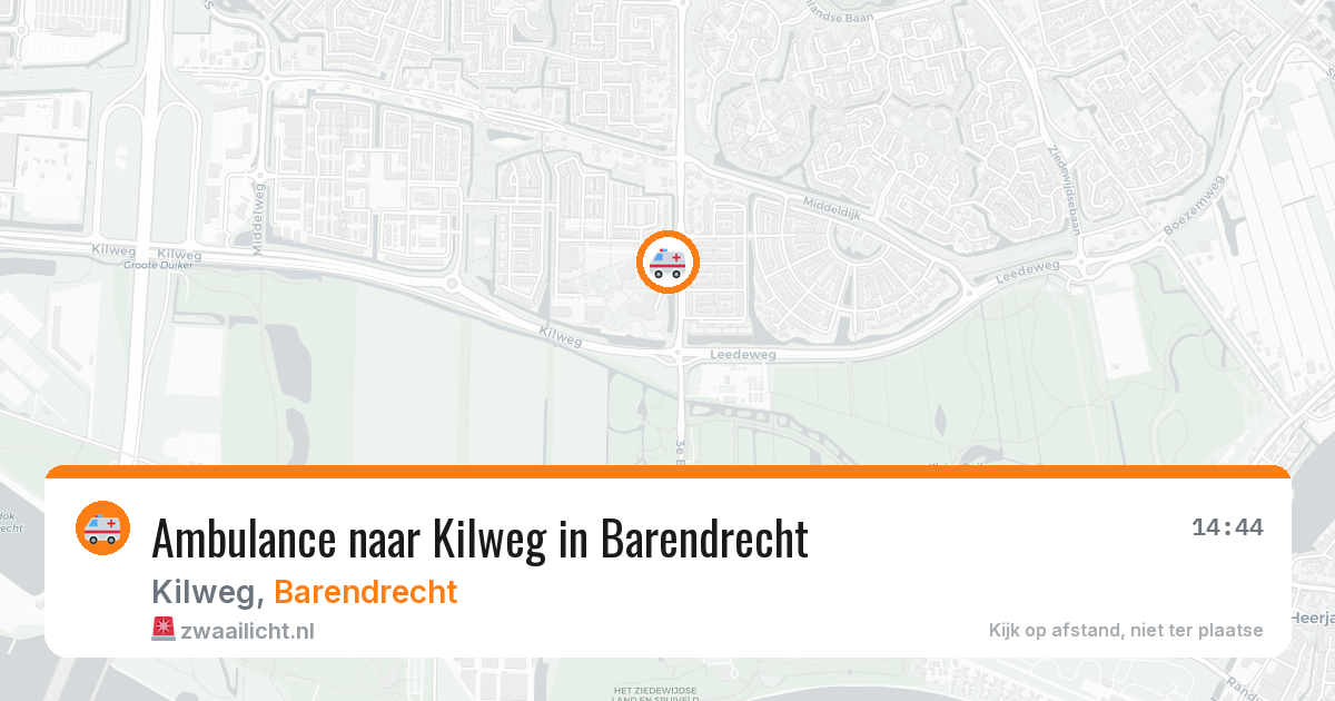 Ambulance naar Kilweg in Barendrecht — 23 mrt 2026