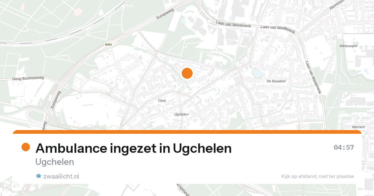 Ambulance ingezet in Ugchelen — 7 feb 2026