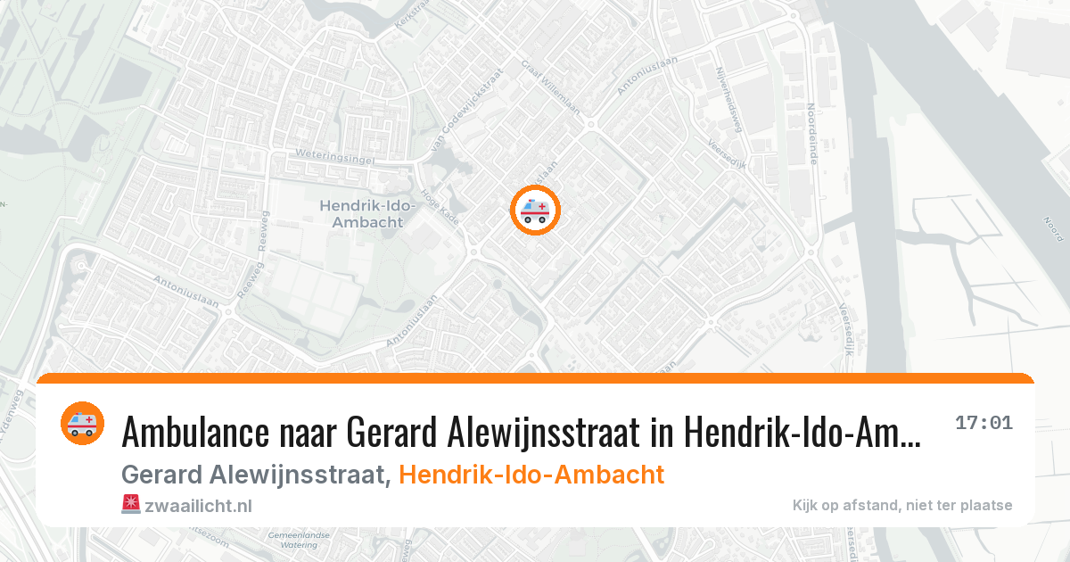 Ambulance naar Gerard Alewijnsstraat in Hendrik-Ido-Ambacht — 12 mei 2026