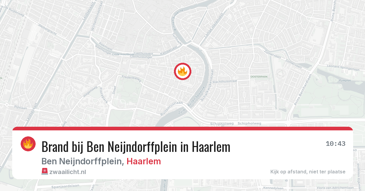 Brand bij Ben Neijndorffplein in Haarlem — 23 mrt 2026