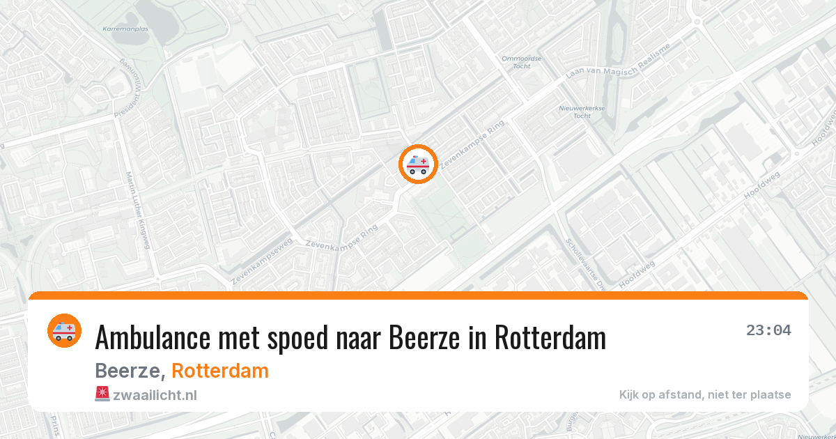 Ambulance met spoed naar Beerze in Rotterdam — 15 jul 2026