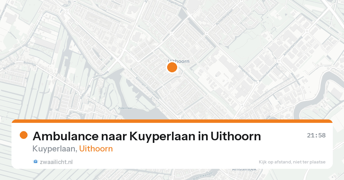 Ambulance naar Kuyperlaan in Uithoorn — 25 mei 2026