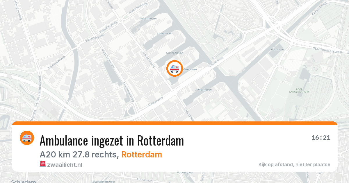 Ambulance ingezet in Rotterdam — 13 aug 2026