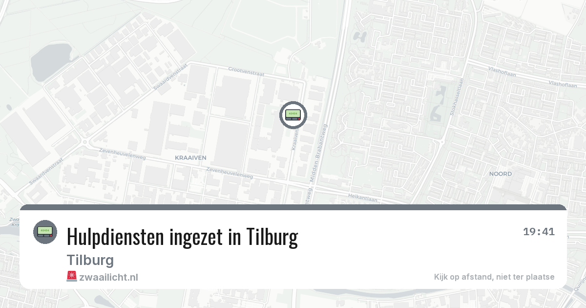 Hulpdiensten ingezet in Tilburg — 29 jun 2026 | 🚨 Zwaailicht.nl