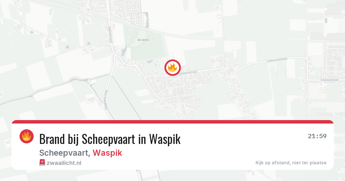 Brand bij Scheepvaart in Waspik — 25 mei 2026