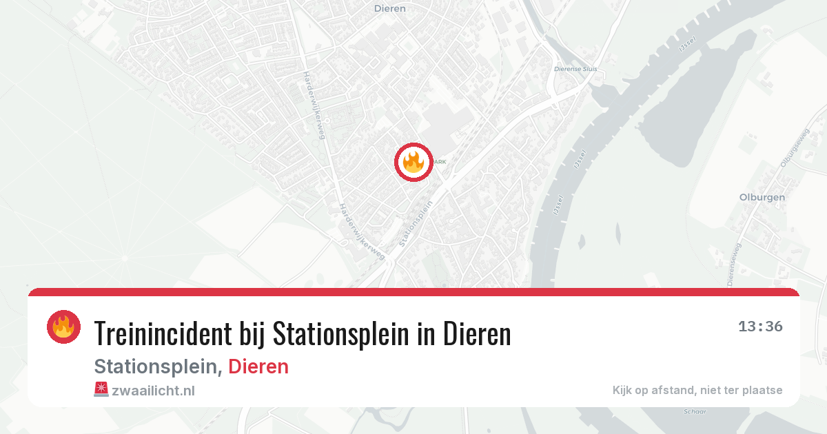 Treinincident bij Stationsplein in Dieren — 23 jul 2026