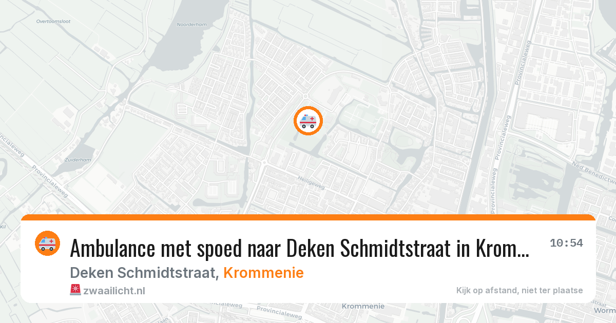 Ambulance met spoed naar Deken Schmidtstraat in Krommenie — 30 jan 2026