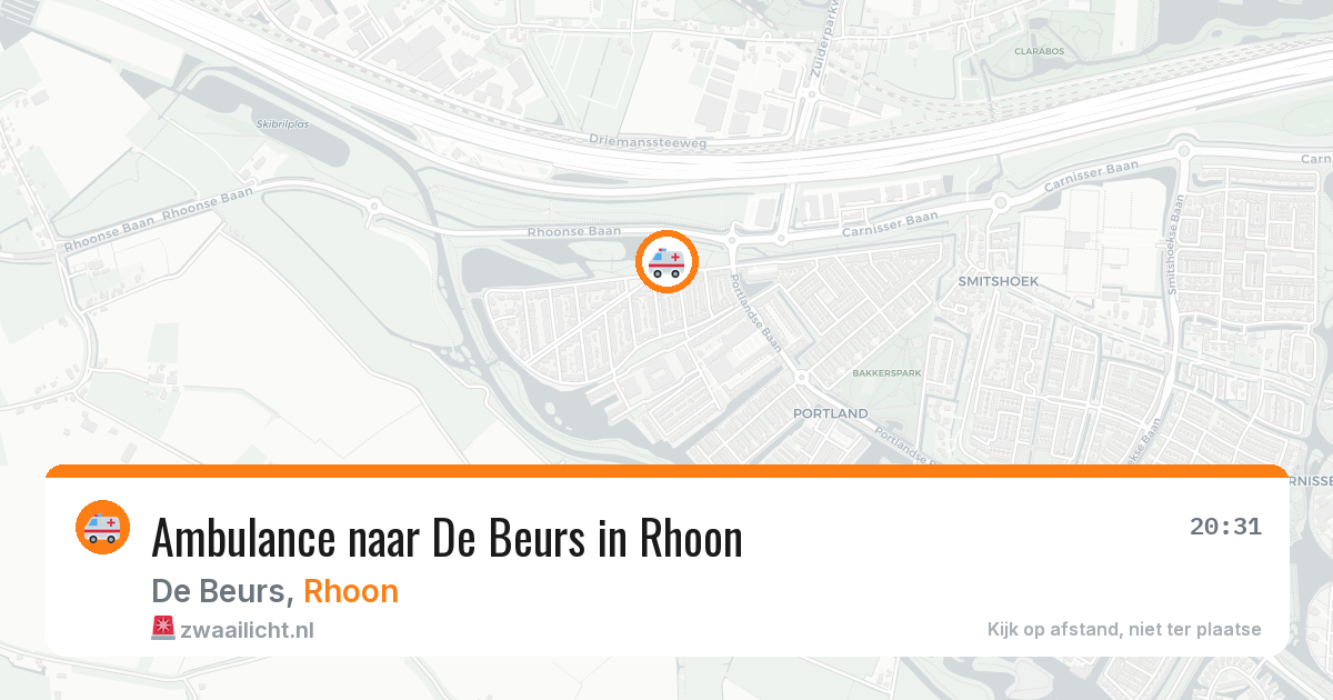 Ambulance naar De Beurs in Rhoon — 12 feb 2026