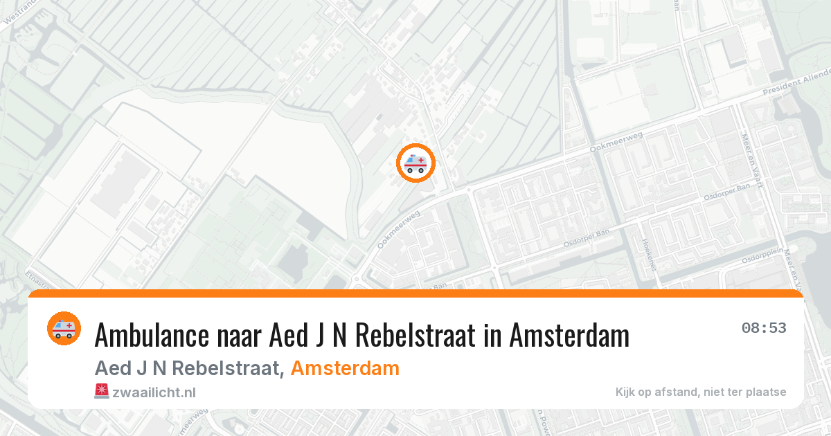 Ambulance naar Aed J N Rebelstraat in Amsterdam — 28 jun 2026