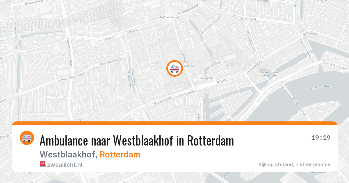 Ambulance naar Westblaakhof in Rotterdam — 4 jul 2026