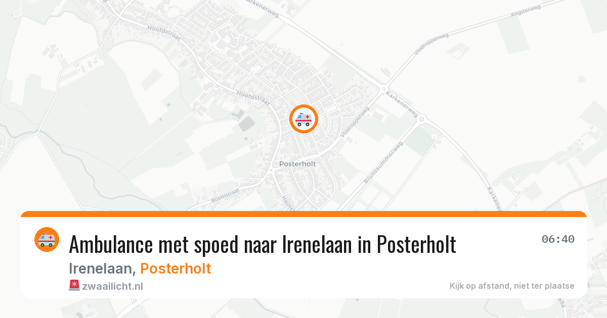 Ambulance met spoed naar Irenelaan in Posterholt — 25 apr 2026