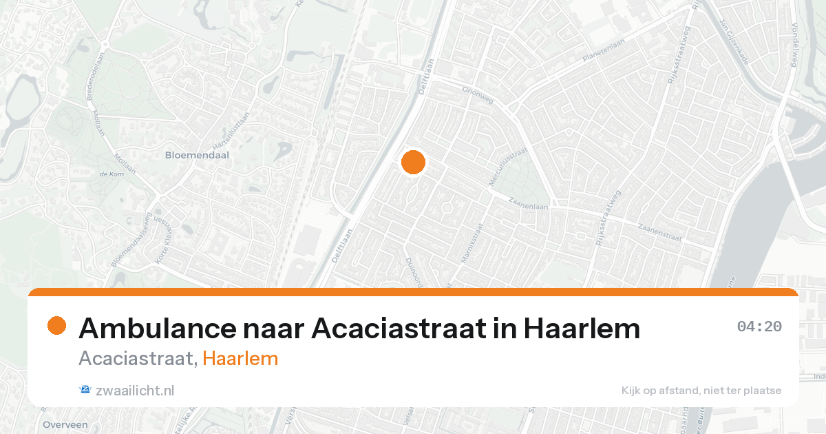 Ambulance naar Acaciastraat in Haarlem — 16 aug 2026