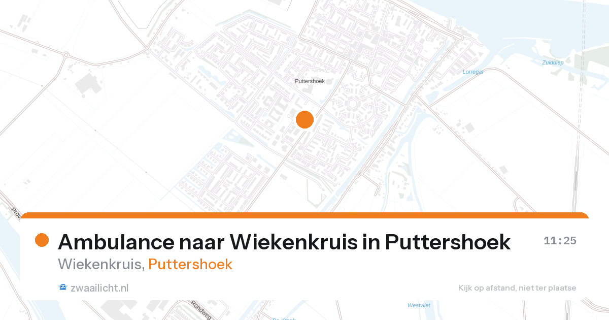 Ambulance naar Wiekenkruis in Puttershoek — 27 aug 2026
