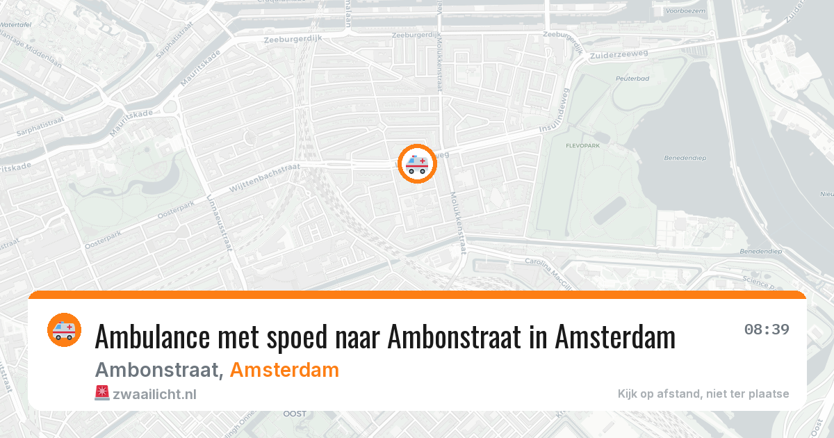 Ambulance met spoed naar Ambonstraat in Amsterdam — 17 jul 2026