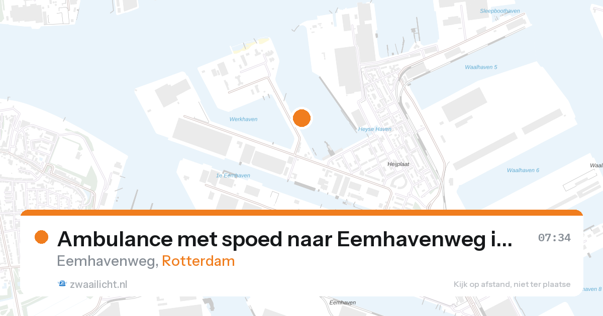 Ambulance met spoed naar Eemhavenweg in Rotterdam — 28 aug 2026