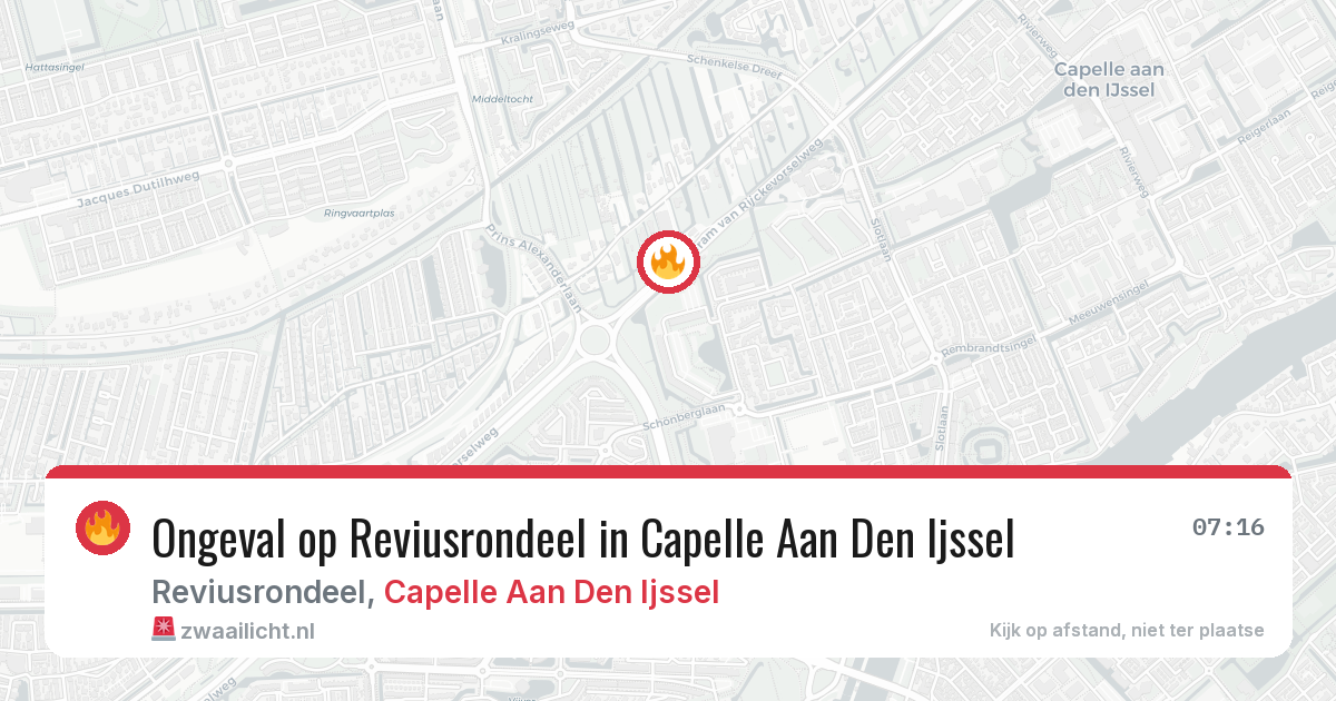 Ongeval op Reviusrondeel in Capelle Aan Den Ijssel — 10 jun 2026