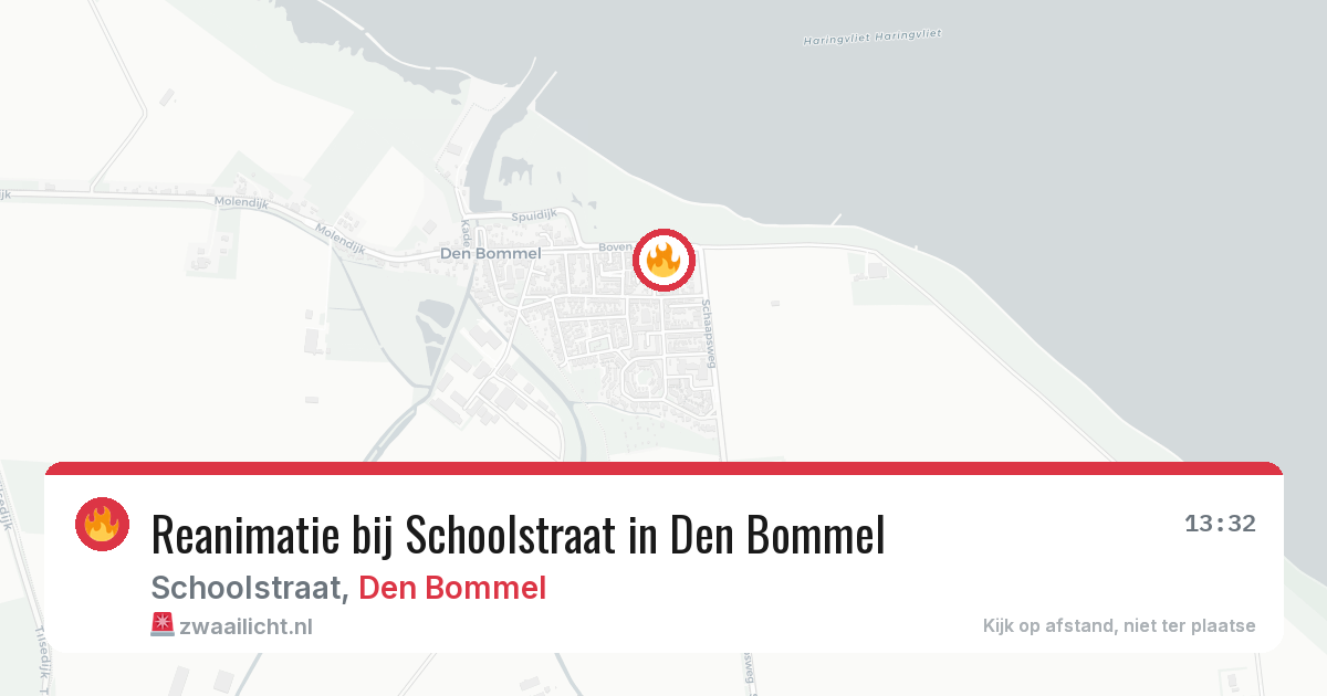 Reanimatie bij Schoolstraat in Den Bommel — 18 feb 2026