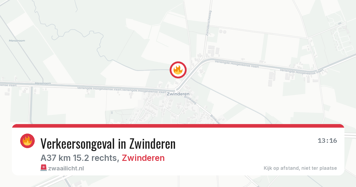 Verkeersongeval in Zwinderen — 25 jul 2026