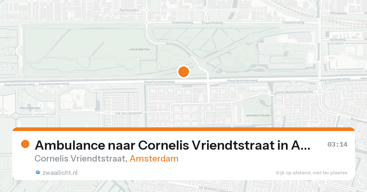Ambulance naar Cornelis Vriendtstraat in Amsterdam — 17 aug 2026