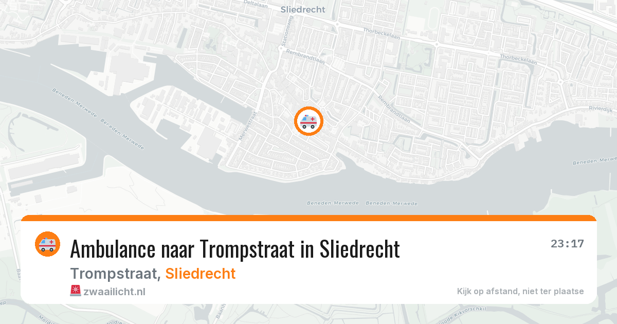 Ambulance naar Trompstraat in Sliedrecht — 17 jun 2026
